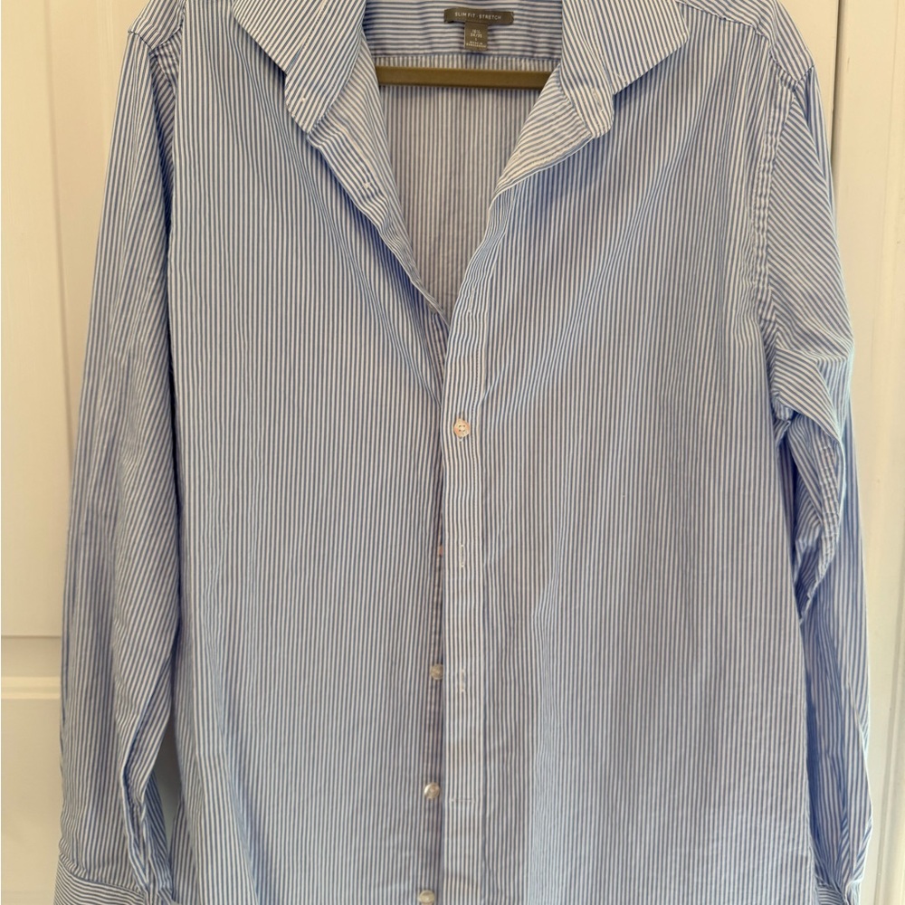 Michael Kors Light Blue Pinstripe Shirt